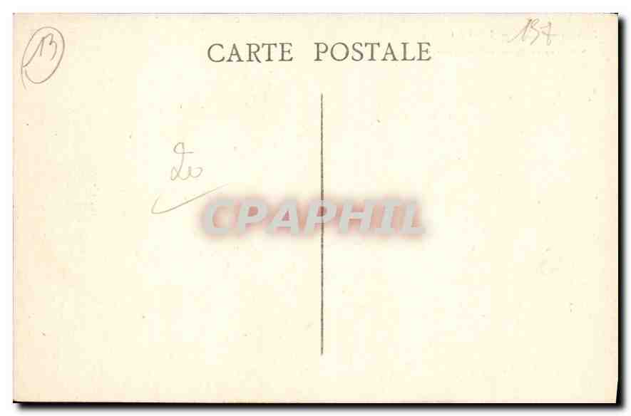 CPA Marseille Place Castellane La Fontaine Cantini et le Prado  — Rückseite