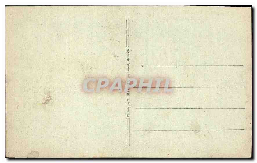 CPA Marseille Place Castellane Fontaine Cantini  — Verso