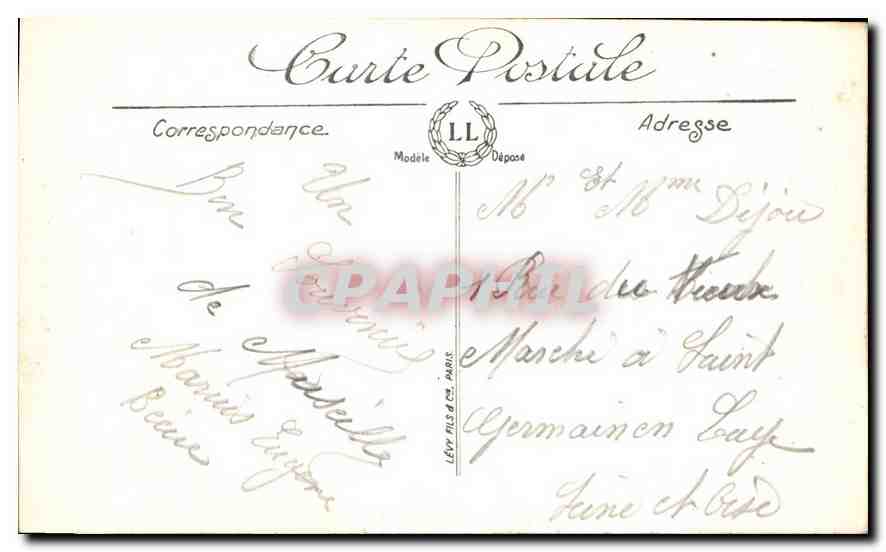 CPA Marseille Notre Dame de la Garde  — Rückseite