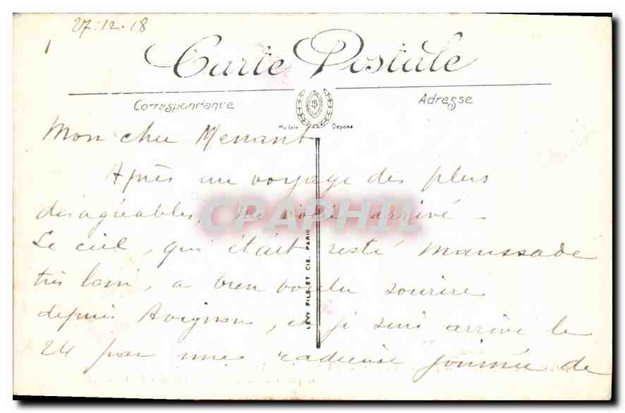 CPA Marseille Chateau d'If Chateau Fort Bati par Francois 1er et qui servit longtemps de Prison d'Et — Verso