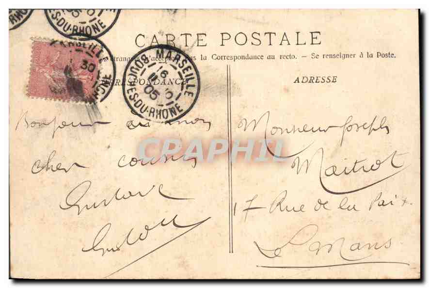 CPA Marseille Le Chateau d'If  — Verso