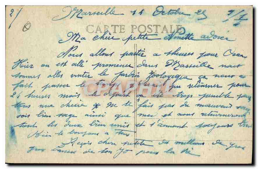 MARSEILLE — Un coin du Vieux-Port — C.M. — Rückseite
