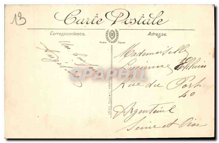 CPA Marseille Vue generale du Vieux Port  — Rückseite