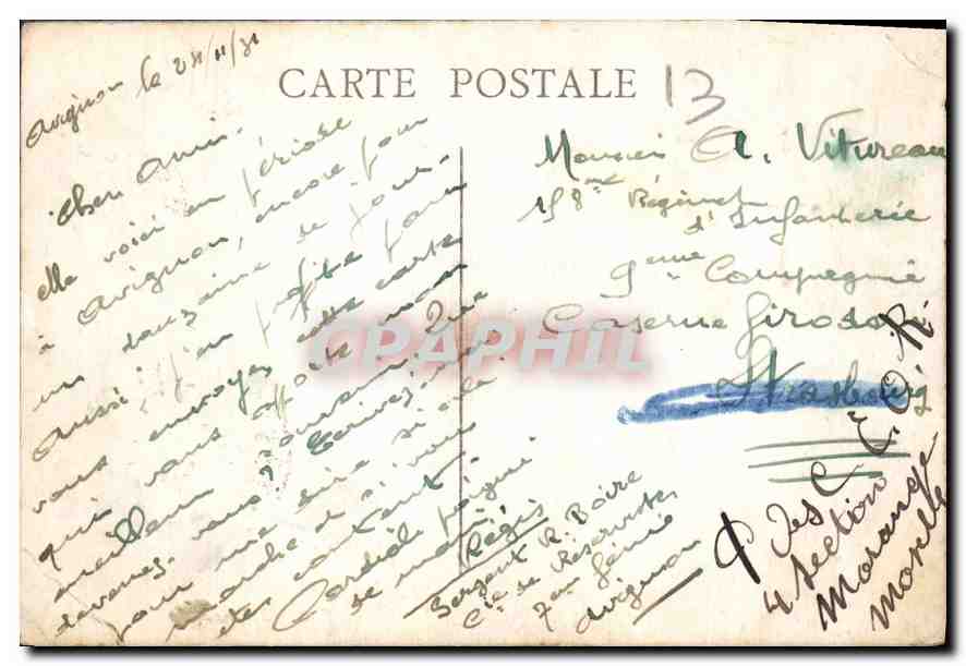 CPA Marseille Le vieux Port  — Rückseite