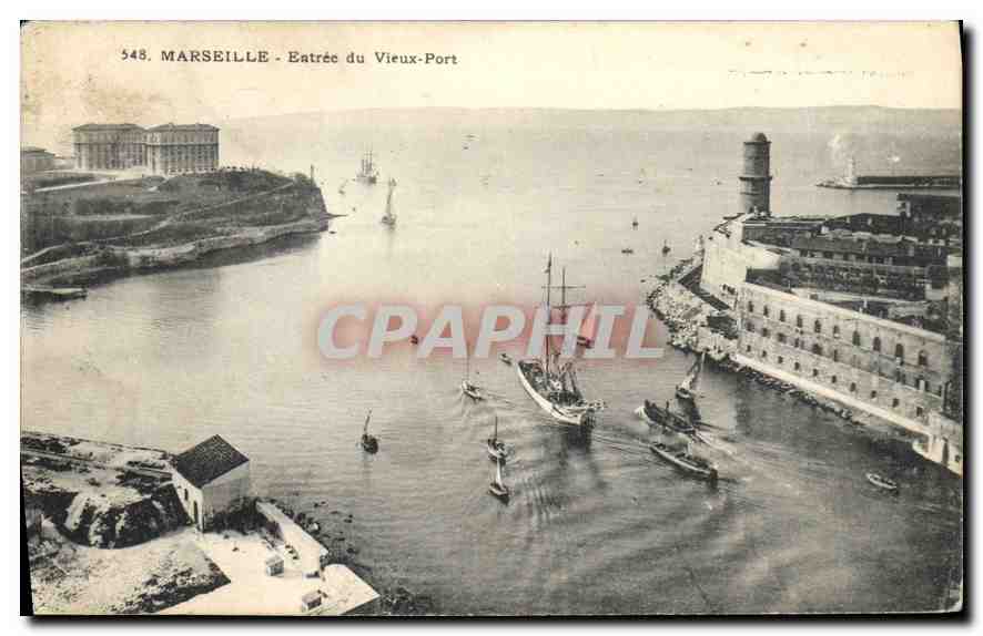 CPA Marseille Entree du Vieux Port 
