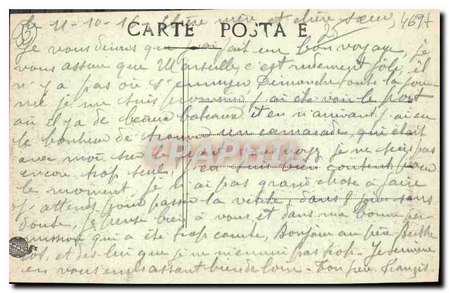 CPA Marseille La Cathedrale  — Rückseite