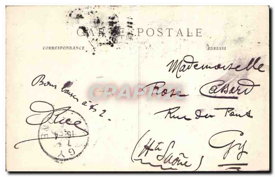 CPA Marseille Ascenseurs de Notre Dame de la Garde  — Rückseite
