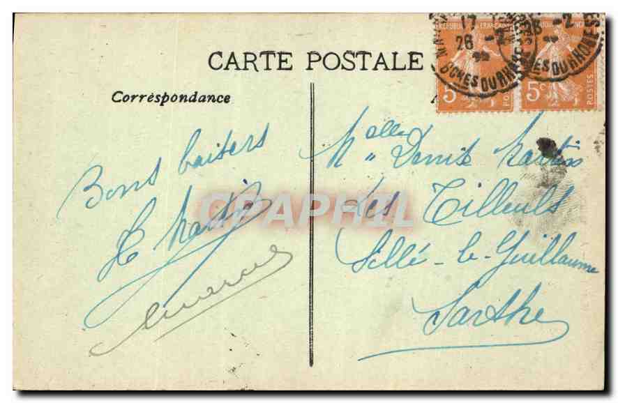 CPA Marseille Ascenseurs de Notre Dame de la Garde  — Rückseite