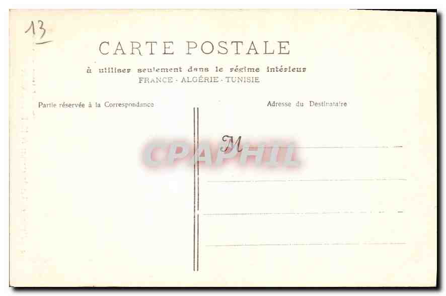 CPA Marseille Notre Dame de la Garde  — Rückseite
