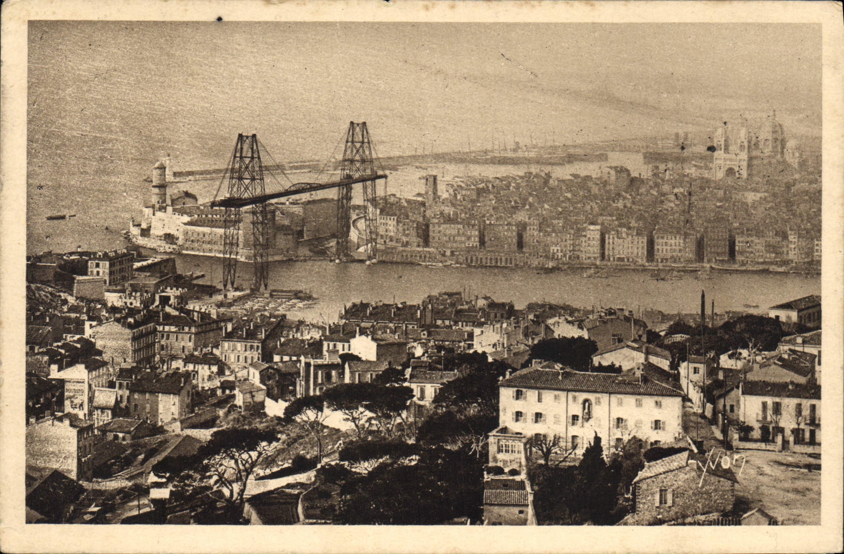 Vue générale sur le Vieux Port et la Joliette — Marseille — Éditions d'Art 'Vieux Paris' n°27