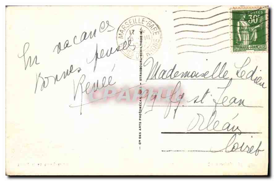 CPA Marseille Notre Dame de la Garde  — Rückseite