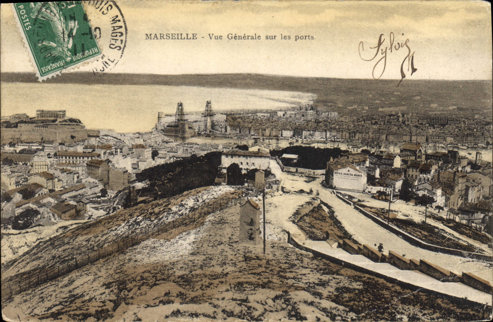 CPA Marseille Vue Generale sur les Ports 