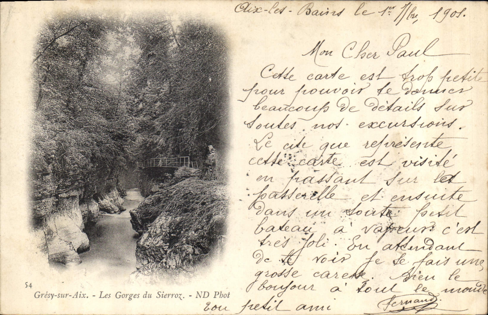 CPA Gresy sur Aix Les Gorges du Sierroz 