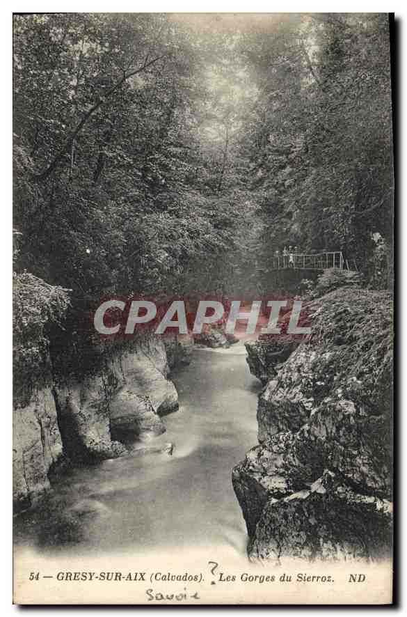 CPA Gresy sur Aix Calvados Les Gorges du Sierroz 