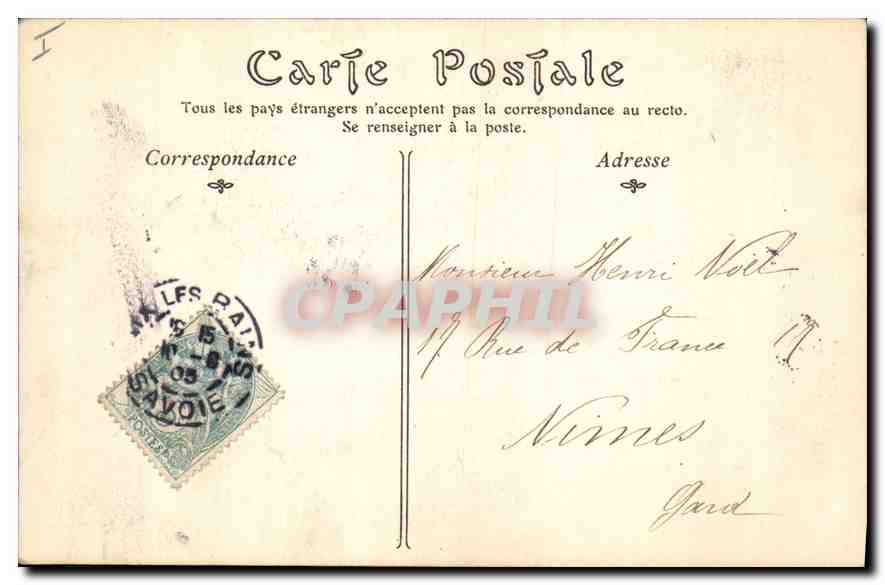 CPA Gresy sur Aix Les Gorges du Sierroz  — Rückseite