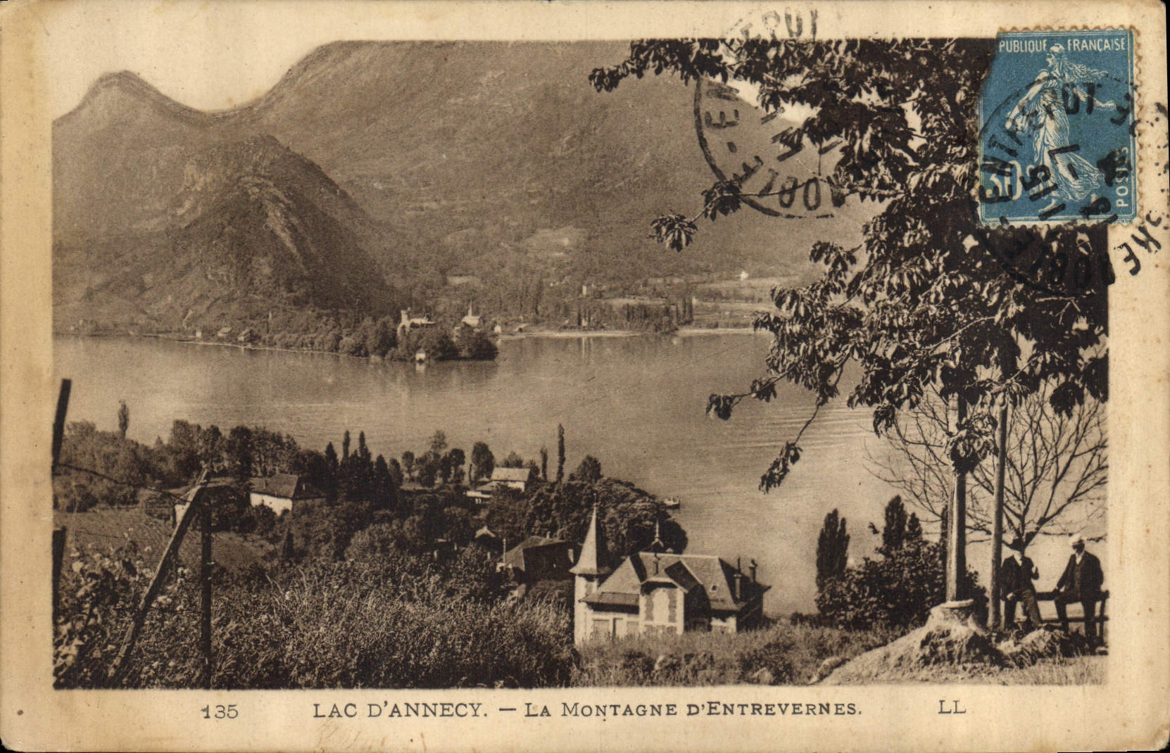 Lac d'Annecy — La Montagne d'Entrevernes — LL, n°135