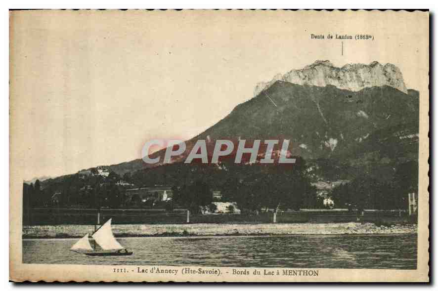CPA Lac d'Annecy Hte Savoie Bords du Lac a Menthon 