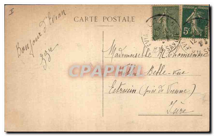 CPA Evian les Bains Vue generale  — Verso