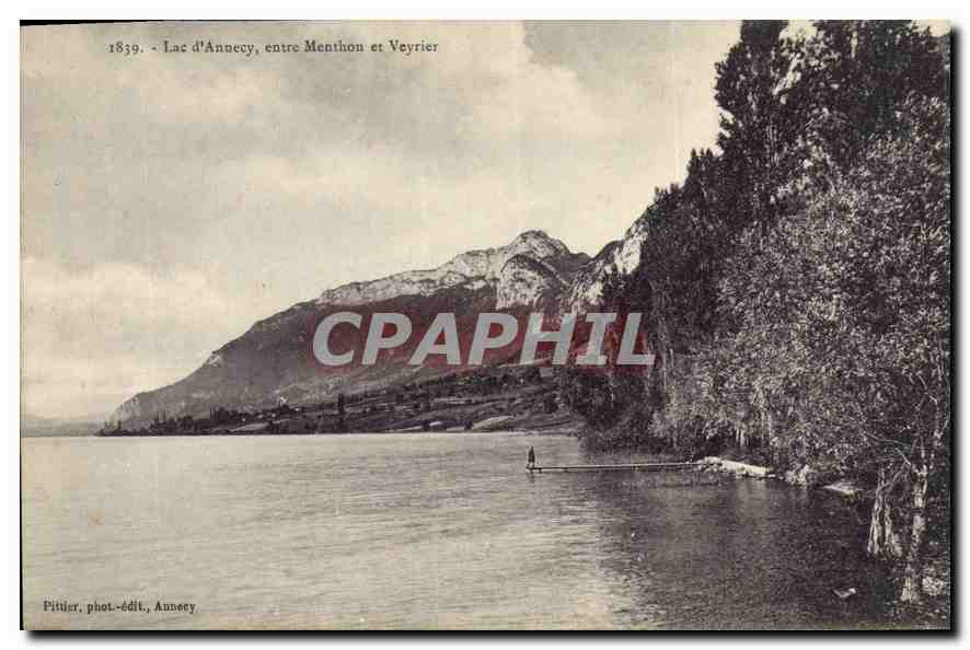 CPA Lac d'Annecy entre Menthon et Veyrier 