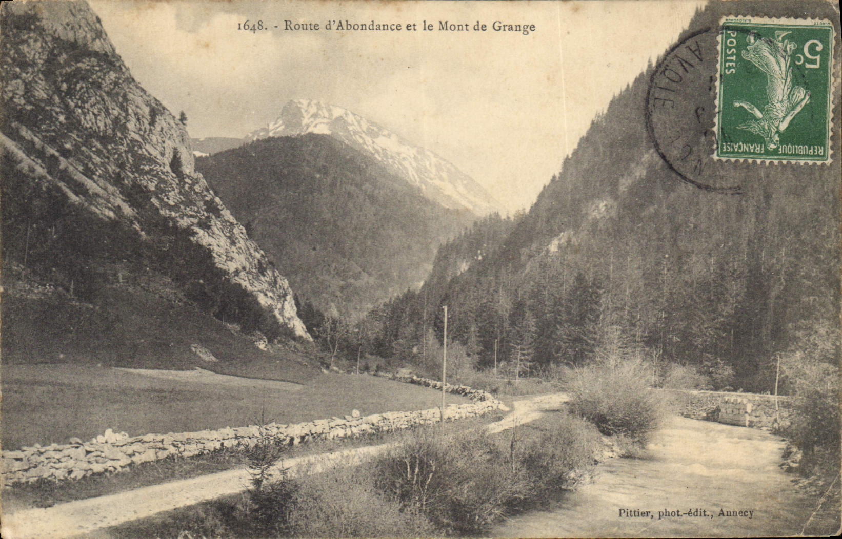 CPA Route d'Abondance et le Mont de Grange 