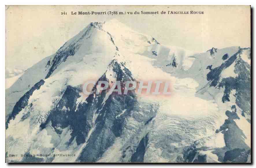 CPA Le Mont Pourri vu du Sommet de l'Aiguille Rouge 