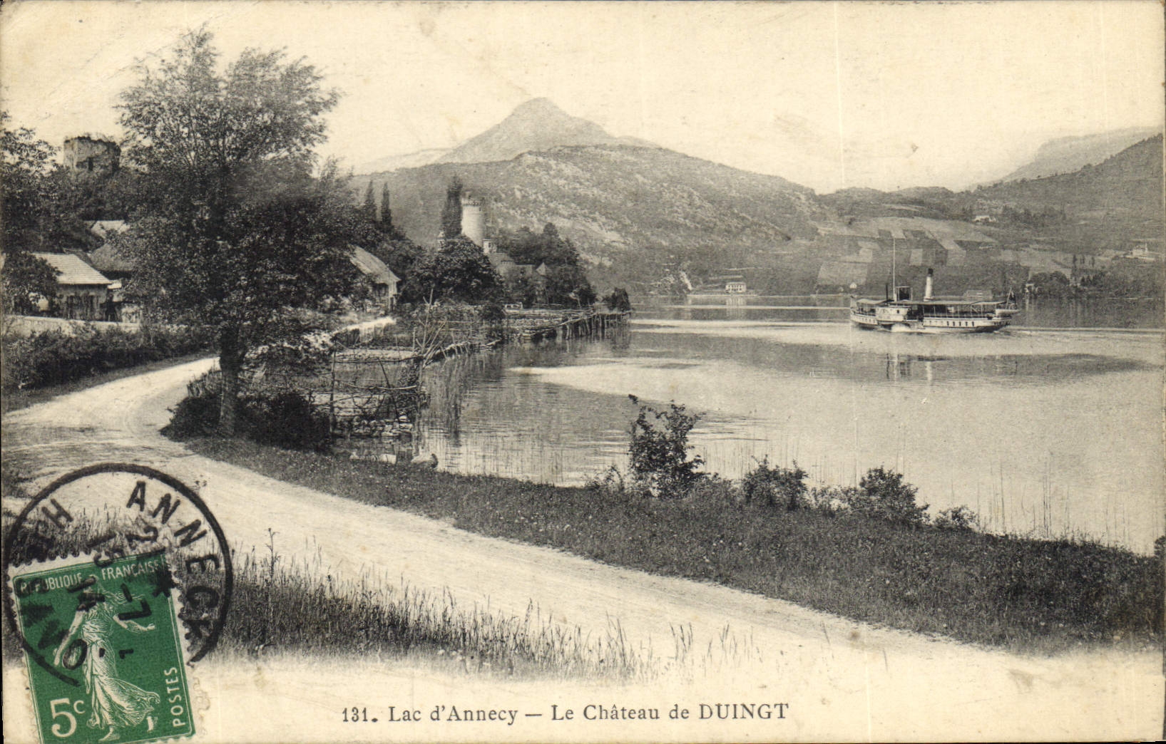 Lac d'Annecy — Le Château de DUINGT — Éditeur J. Buoque, n° 131