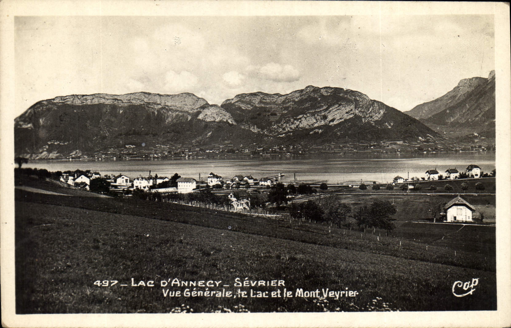 Lac d'Annecy - Sévrier — Vue Générale, le Lac et le Mont Veyrier — Cap