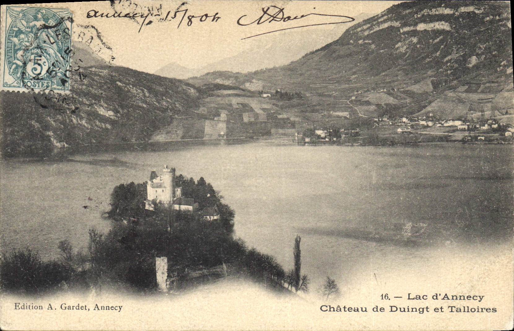 Lac d'Annecy — Château de Duingt et Talloires — Edition A. Gardet, Annecy