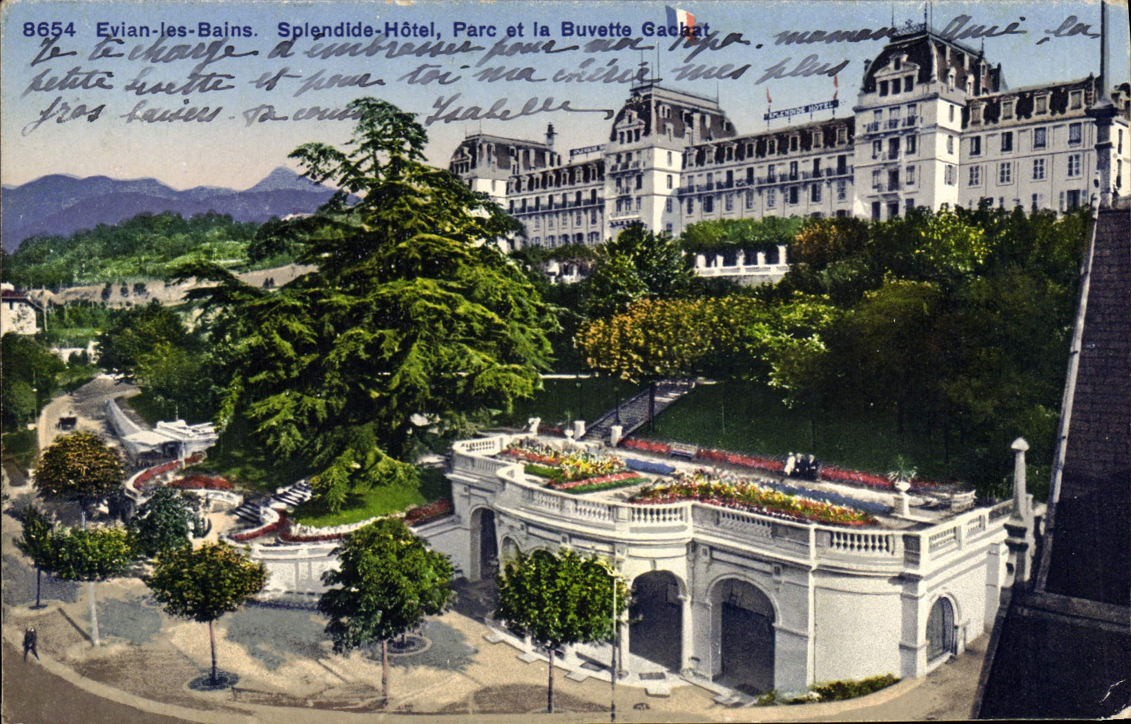 Evian-les-Bains — Splendide Hotel, Park und Gachat Refreshment Stand — Phototype Co. N°8654