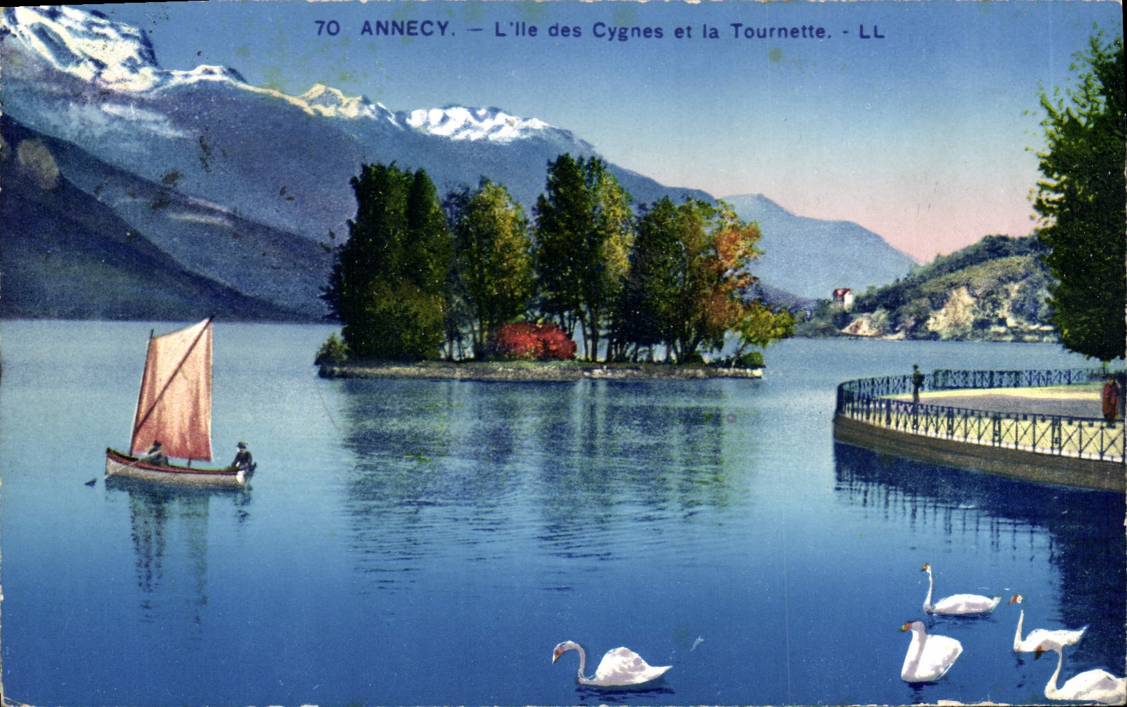 Annecy — L'Île des Cygnes et la Tournette — LL