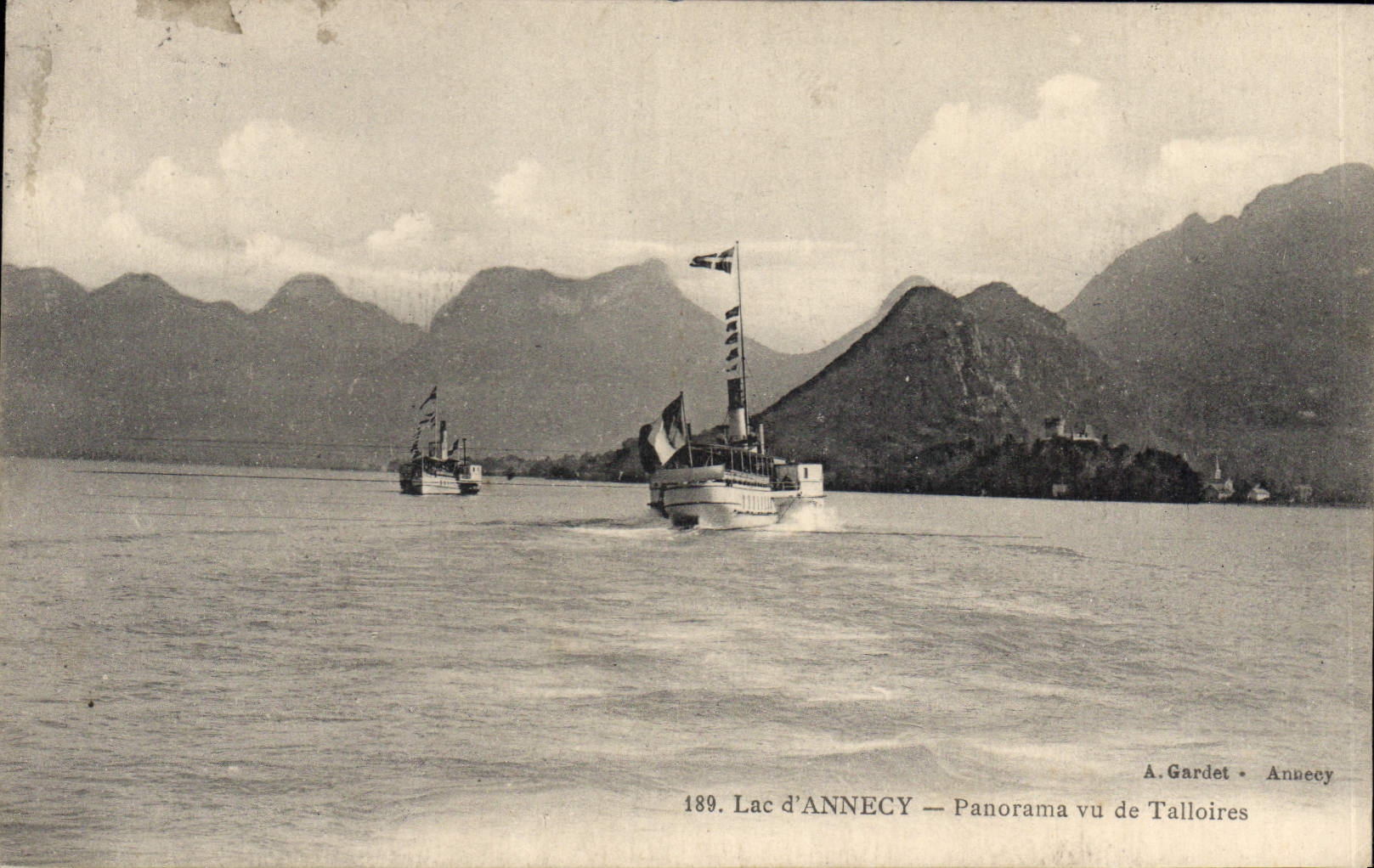 CPA Lac d'Annecy Panorama vu de Talloires 