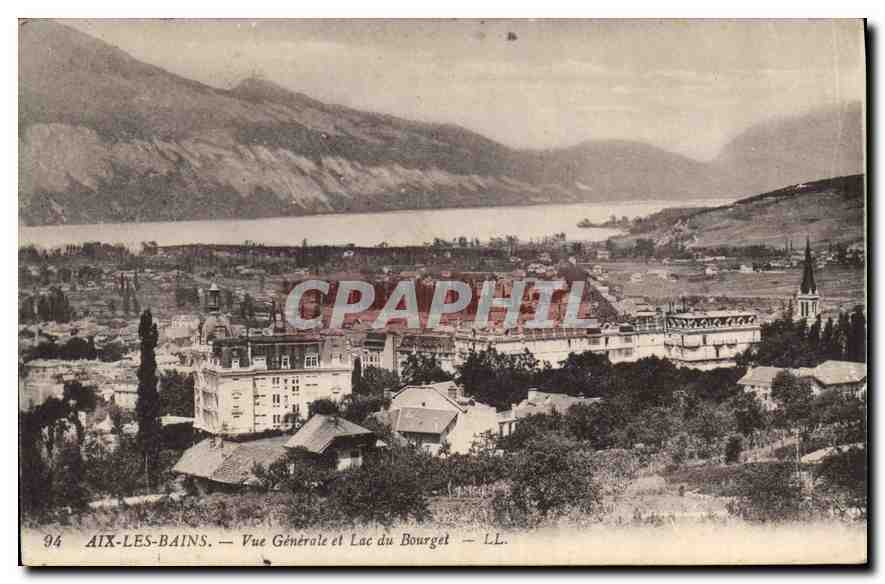 CPA Aix les Bains Vue generale et Lac du Bourget 