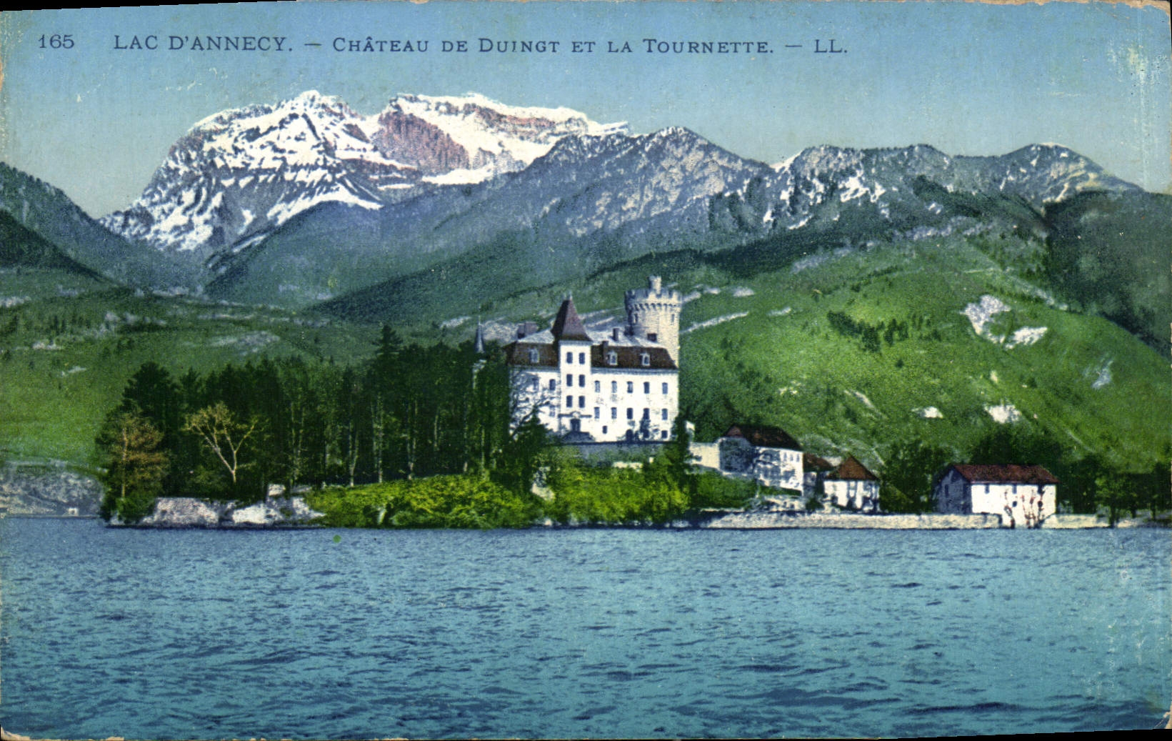Lac d'Annecy — Château de Duingt et La Tournette — LL. — N° 1665