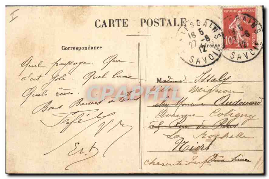 CPA Aix les Bains Savoie La Villa des Fleurs Entree  — Rückseite