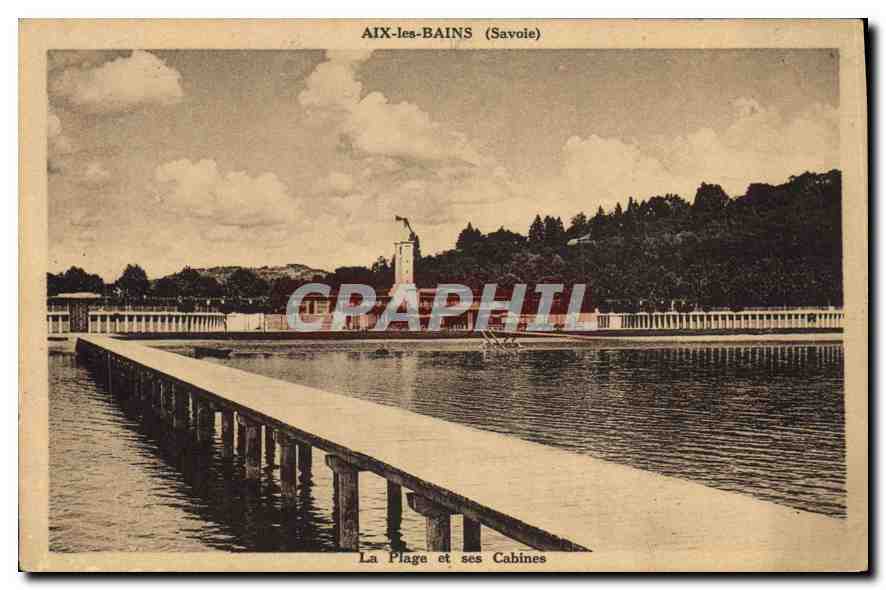 CPA Aix les Bains Savoie La Plage et ses Cabines 