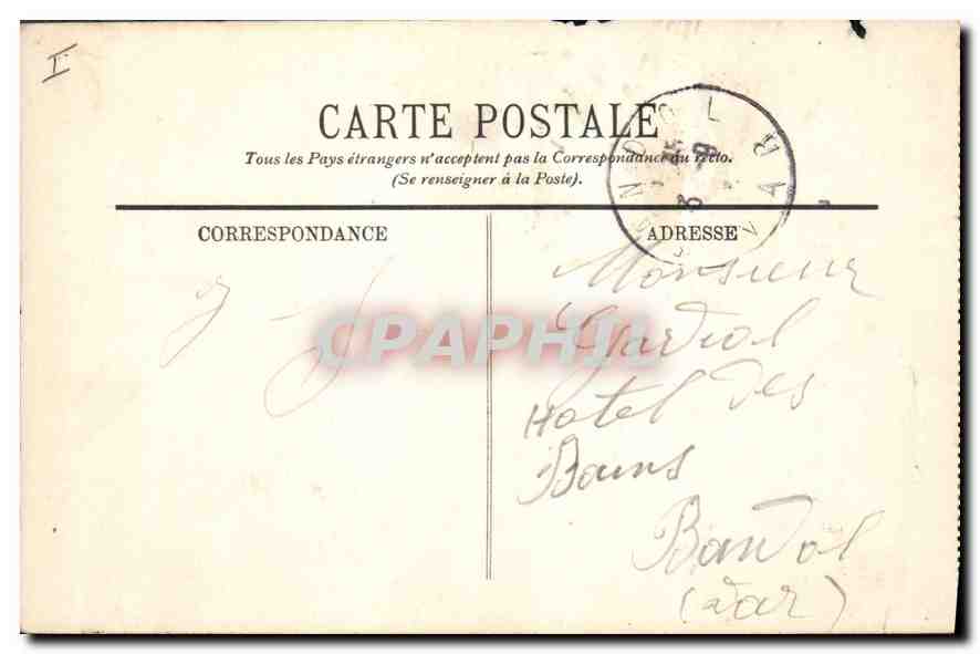 CPA Aix les Bains Le Grand Cercle Entree  — Verso