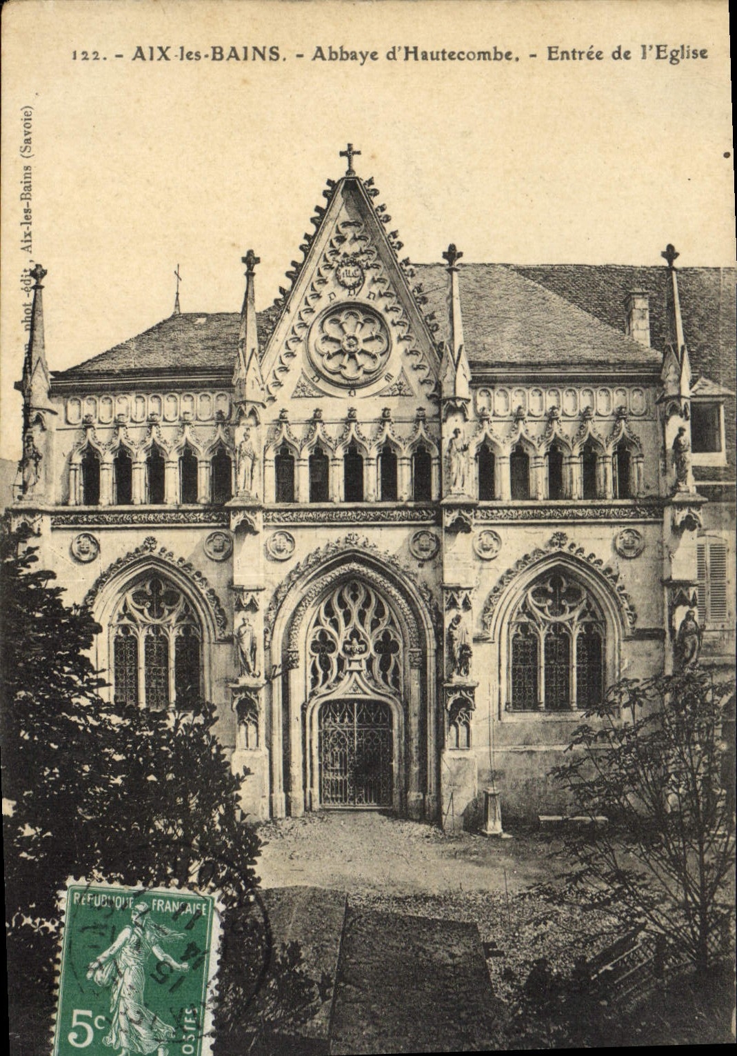 CPA Aix les Bains Abbaye d'Hautecombe Entree de l'Eglise 