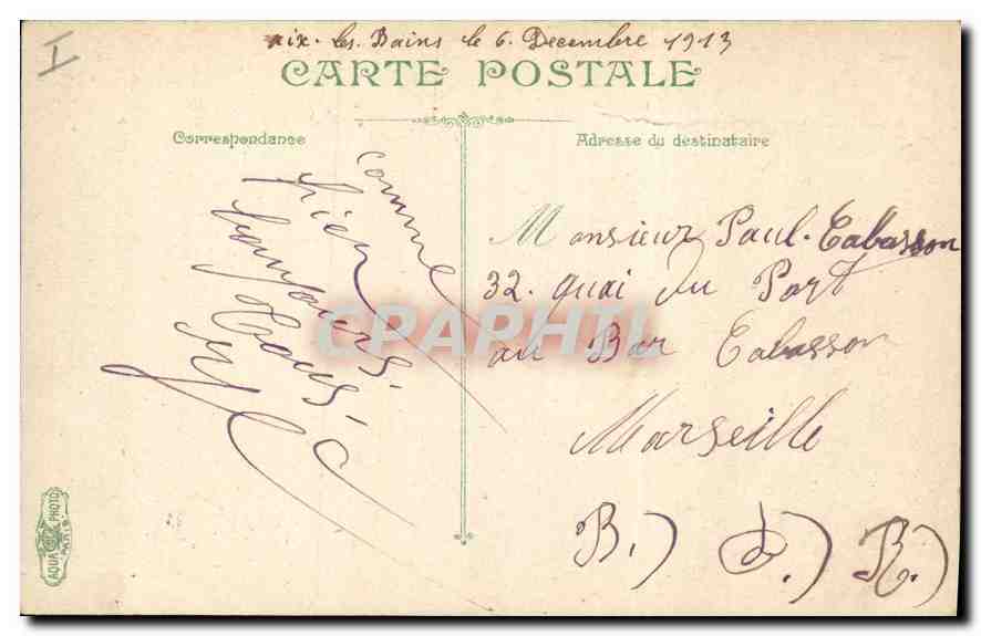 CPA Aix les Bains Grand Hotel  — Verso