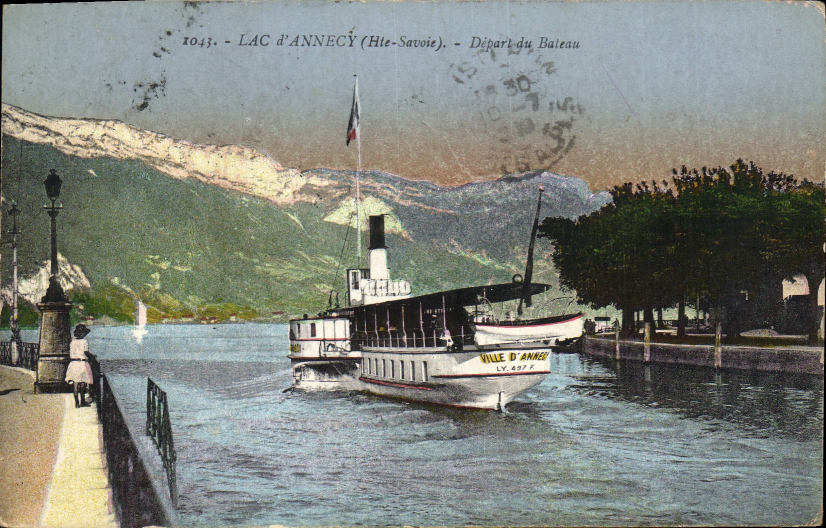 Lac d'Annecy (Haute-Savoie) — Départ du Bateau — L. Fauré, édit. à Annecy, n° 437