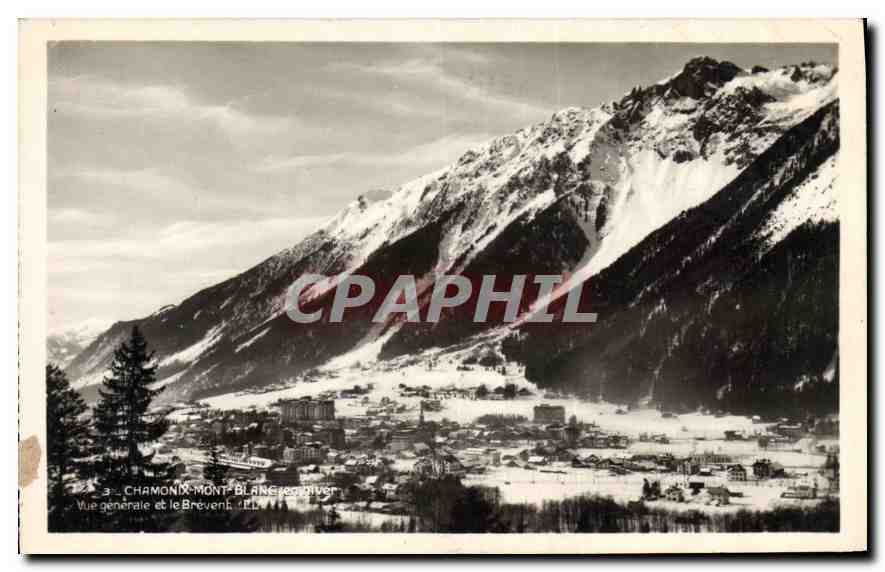 Chamonix-Mont-Blanc — Vue générale et le Brévent — éditeur inconnu, n°3