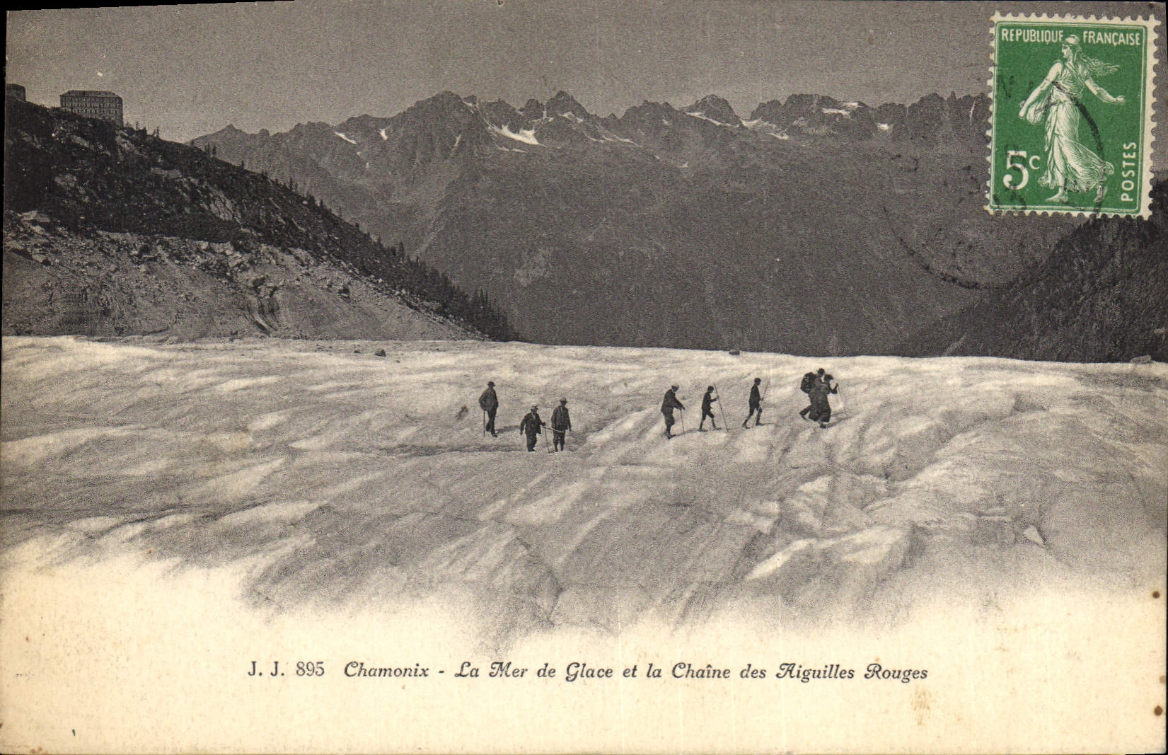 Chamonix - La Mer de Glace et la Chaîne des Aiguilles Rouges — J.J. 895
