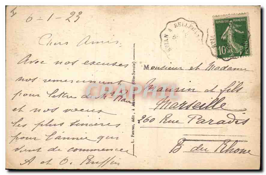 Chamonix (Hte-Savoie) — Ascension du Mont-Blanc — Arrivée au Pavillon de Tête-Rousse — n° 856 — Verso