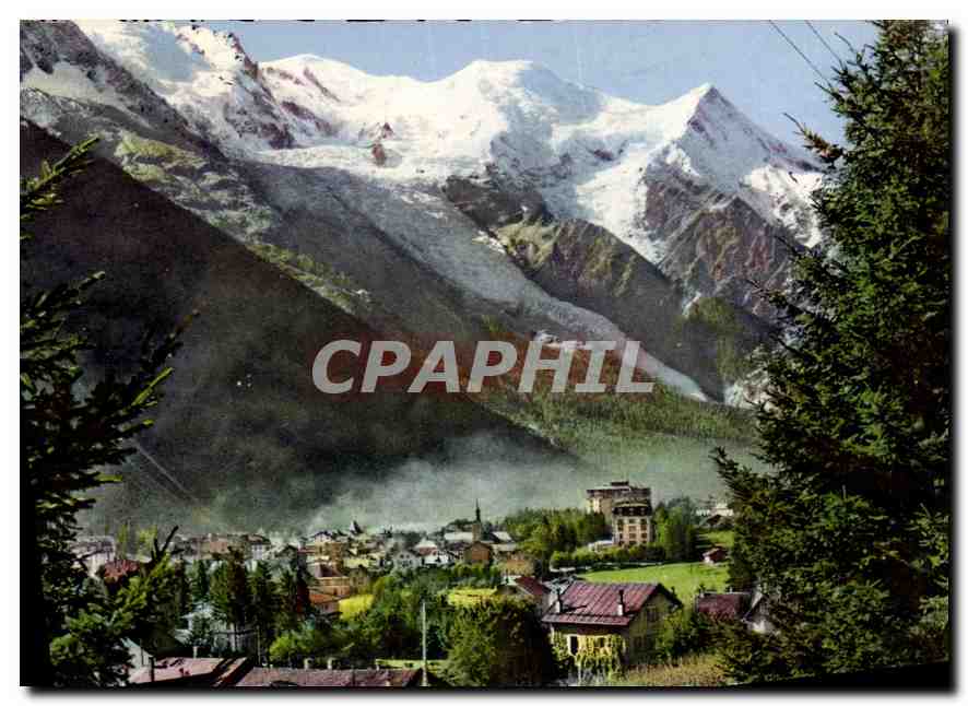 Chamonix et le Mont-Blanc — vue panoramique — G. ROSSA-MIGNOD, Annecy