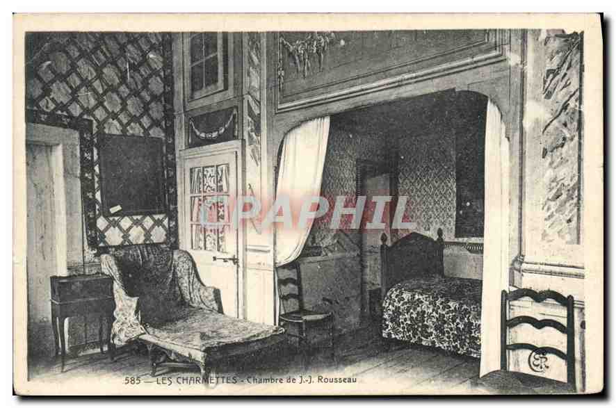 Les Charmettes - Chambre de J.-J. Rousseau — éditeur Graphil, n° 585