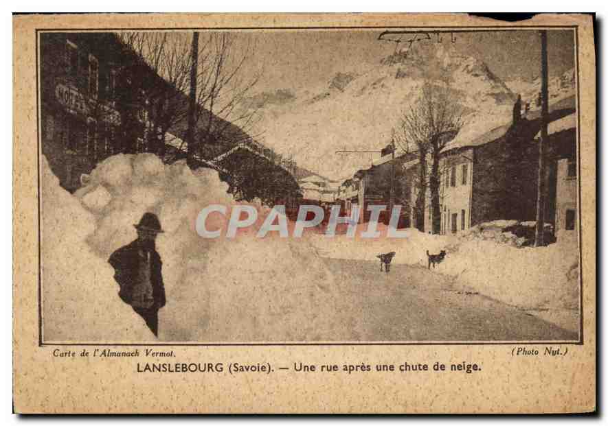 CPA Lanslebourg Savoie Une rue apres une chute de neige 