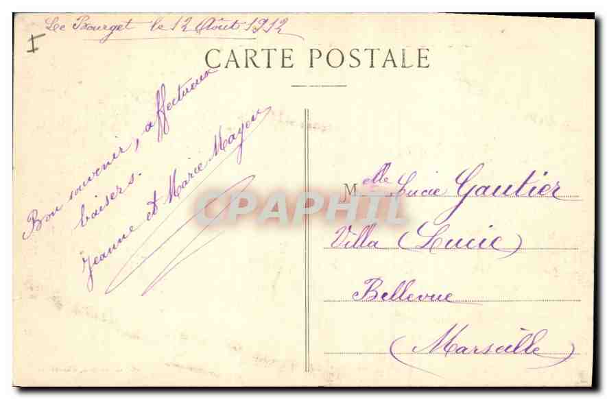 CPA Environs d'Aix les Bains Chindrieux Savoie Le Chateau de Chatillon La Solitude  — Rückseite