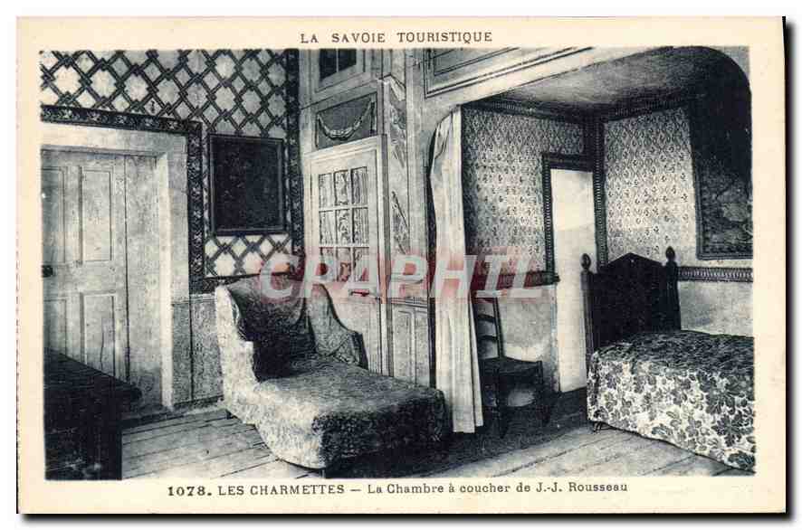 CPA La Savoie Les Charmettes La Chambre a coucher de J J Rousseau 