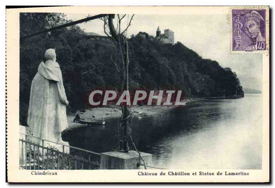CPA Chindrieux Chateau de Chatillon et Statue de Lamartine 