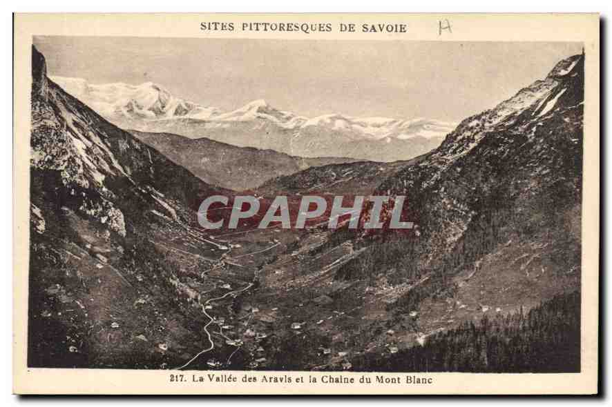 CPA Sites Pittoresques de Savoie La Vallee des Aravis et la Chaine du Mont Blanc 