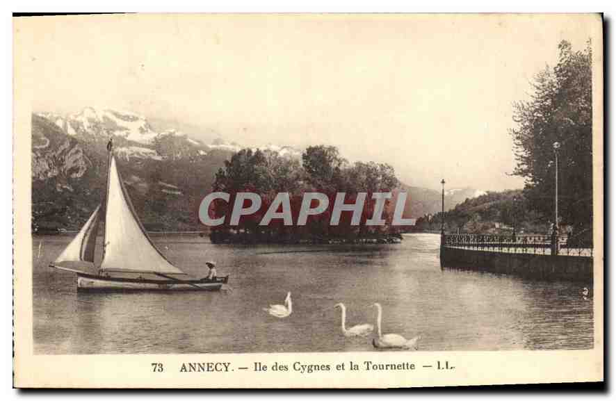 Annecy — Ile des Cygnes et la Tournette — L.I. — CPAPHIL
